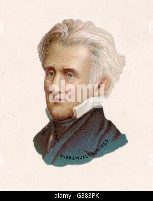 Andrew Jackson, septième président des États-Unis Date : 1767 - 1845 Banque D'Images