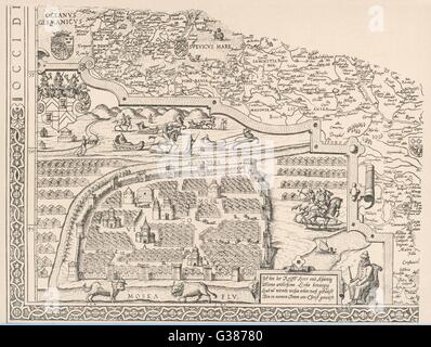 RUSSIE/MOSCOU/MAP/C16 Banque D'Images