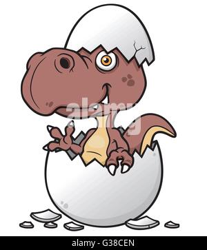 Vector illustration de Cartoon bébé dinosaure Illustration de Vecteur