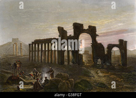 SYRIE/PALMYRA/ARCH C1840 Banque D'Images