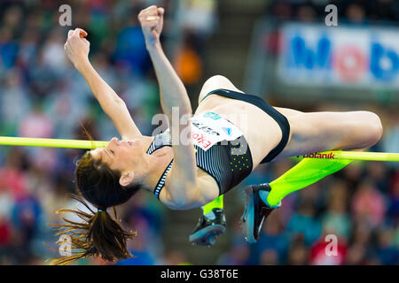 Oslo, Norvège. 09Th Juin, 2016. Diamond League Bislett Games. Ruth Beitia d'Espagne participe au saut en hauteur lors de la Diamond League de l'IAAF tenue à Exxon Mobil Bislett Games d'Oslo, Norvège. Credit : Action Plus Sport/Alamy Live News Banque D'Images