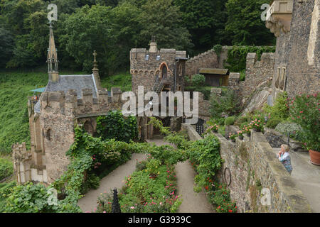 Château Rheinstein, Rhénanie-Palatinat, Allemagne Banque D'Images