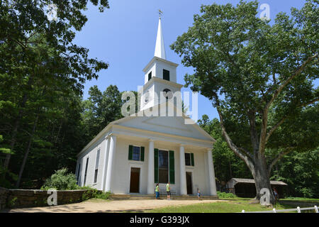 L'église du village, Village Museum, Old Sturbridge Village, Massachusetts, USA Banque D'Images