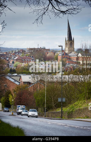 Paroisse de Chesterfield est une église dédiée à Sainte Marie et tous les Saints, situé dans la ville de Chesterfield dans Banque D'Images