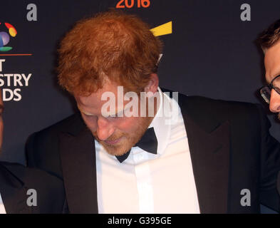 29 avril 2016 - Le Prince Harry assistant à BT Sport Awards au Battersea Evolution de Londres, Royaume-Uni. Banque D'Images