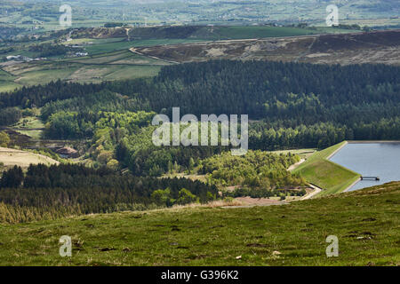 Le centre-ville de Holmfirth Holme Valley, dans la région métropolitaine de Kirklees, West Yorkshire, Angleterre de Cliffe Lane hill Banque D'Images