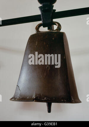 St Adamnan's Bell, Insh'église, Ecosse : AD c900, trop tard pour avoir été utilisé par Adamnan d'Iona (627-704) dont les moines ont fondé l'église. Banque D'Images