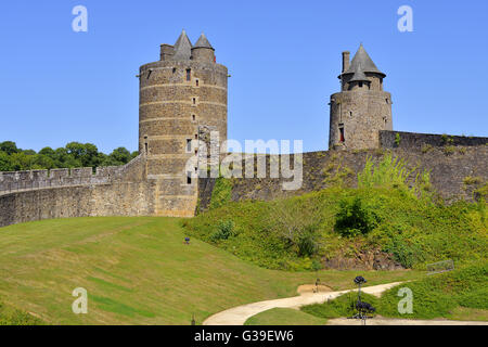 Château de Fougères en France Banque D'Images