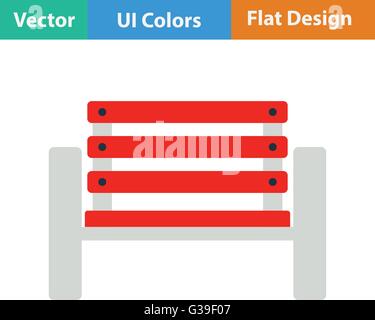 Banc de joueur de tennis de l'icône. Modèle plat. Vector illustration. Illustration de Vecteur