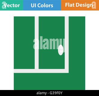 Replay Tennis ball dans l'icône. Modèle plat. Vector illustration. Illustration de Vecteur