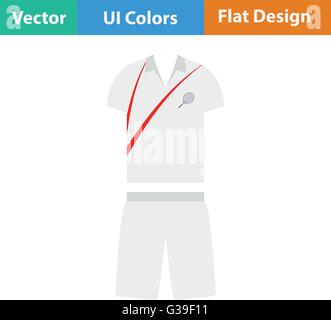 Homme Tennis icône uniforme. Modèle plat. Vector illustration. Illustration de Vecteur