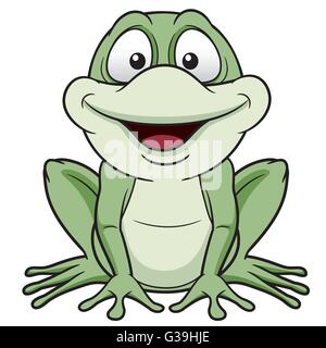 Cartoon Vector illustration de grenouille verte Illustration de Vecteur
