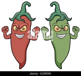 Illustration Vecteur de Cartoon Chili Peppers Illustration de Vecteur