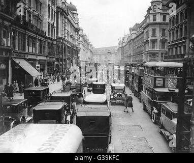 Regent St congestionné Banque D'Images