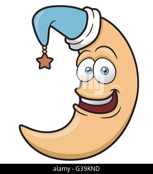 Vector illustration of Happy Moon Illustration de Vecteur