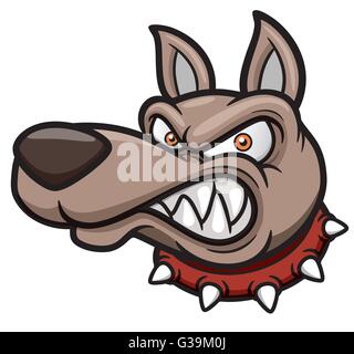 Vector illustration de chien en colère Cartoon Illustration de Vecteur