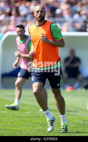 David Meyler, de la République d'Irlande, lors d'une session de formation au Stade de Montbeuron, Versailles. APPUYEZ SUR ASSOCIATION photo. Date de la photo: Jeudi 9 juin 2016. Voir PA Story FOOTBALL Republic. Le crédit photo devrait se lire: Chris Radburn/PA Wire. Banque D'Images