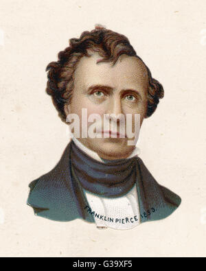 FRANKLIN PIERCE 14e président des États-Unis (1853-57) Date : 1804 - 1869 Banque D'Images