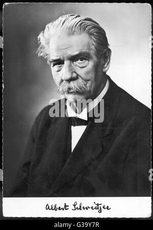 ALBERT SCHWEITZER, théologien, philosophe, médecin et érudit de musique missionnaire Date : 1875 - 1965 Banque D'Images