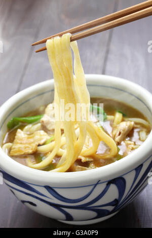 Udon au curry, soupe de nouilles japonaises lave Banque D'Images