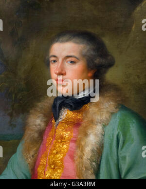 James Boswell, (1740-1795), un écossais du 18ème siècle et biographe de diariste, mieux connu pour sa biographie de Samuel Johnson. Portrait par George Willison, huile sur toile, 1765. Banque D'Images