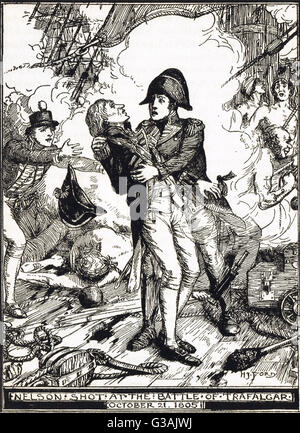 Décès de Nelson Bataille de Trafalgar 1805 Banque D'Images