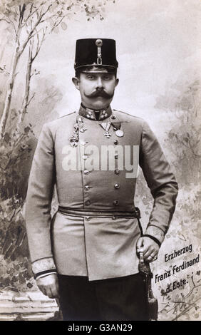 L'Archiduc Erzherzog Franz Ferdinand d'Autriche (1875-1914) - assassiné par Gavrilo Princip à Sarajevo le 28 juin 1914, l'événement qui a conduit finalement à la Grande Guerre. Date : vers 1910 Banque D'Images