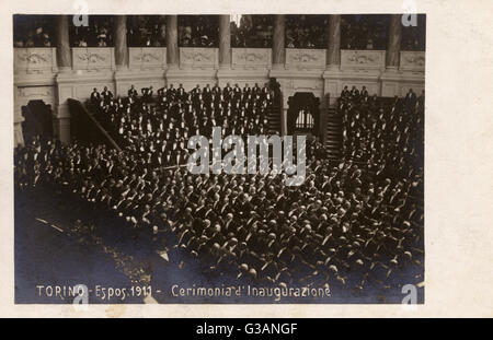 L'exposition de Turin de 1911 - cérémonie d'ouverture - audience Banque D'Images