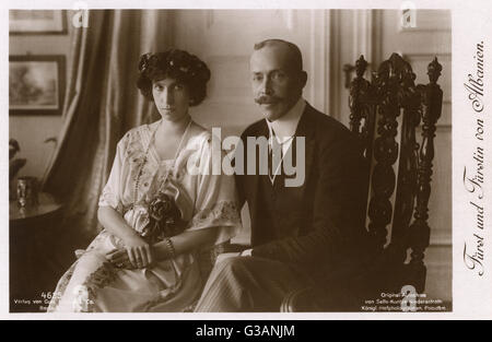 Prince William de Wied, Prince d'Albanie et sa femme Banque D'Images