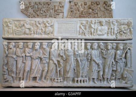 Marcus Claudianus sarcophage, Palais Massimo alle Terme, Musée National de Rome, Italie Banque D'Images