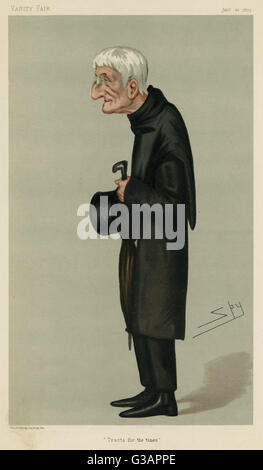John Henry Newman (1801 - 1890), catholique converti, comme cardinal. Légende : 'tracts pour l'air du temps. Date : 1877 Banque D'Images