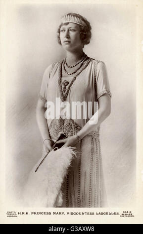 Princesse Mary, Viscomtesse Lascelles en 1922 Banque D'Images