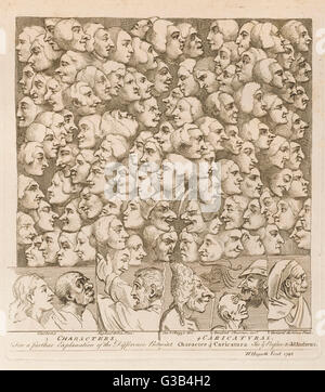 Hogarth 1807 Visages Banque D'Images