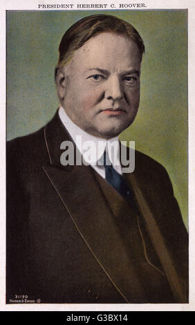 LE président AMÉRICAIN Herbert Hoover Banque D'Images