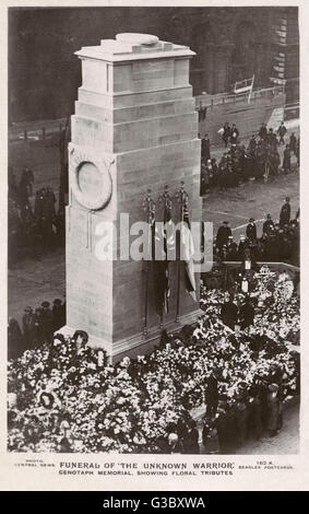 L'inauguration du cénotaphe. Whitehall, Londres Banque D'Images