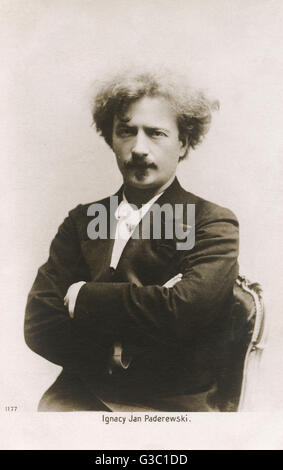 Ignacy Jan Paderewski - pianiste, compositeur, homme d'État polonais Banque D'Images