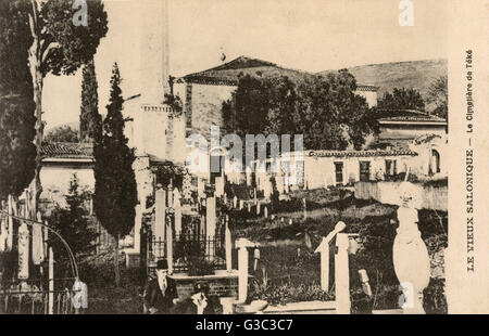 Thessalonique, Grèce, salle de réunion du cimetière turc de Dervish Banque D'Images