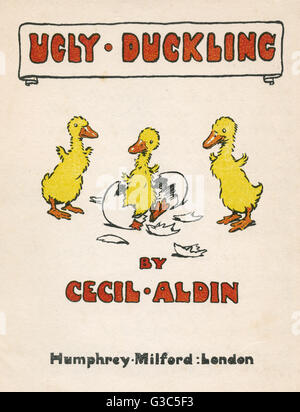 Conception de la page de titre par Cecil Aldin, Ugly Duckling Banque D'Images