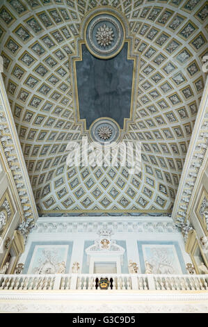 Racconigi, Italie - 28 juin 2015 : Château Royal à l'intérieur, le hall d'Hercule Banque D'Images