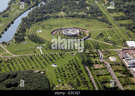 Vue aérienne du National Memorial Arboretum dans le Staffordshire, Royaume-Uni Banque D'Images