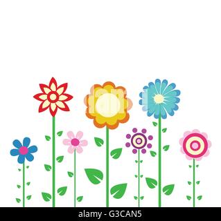 Fleurs de printemps coloré vector illustration Illustration de Vecteur