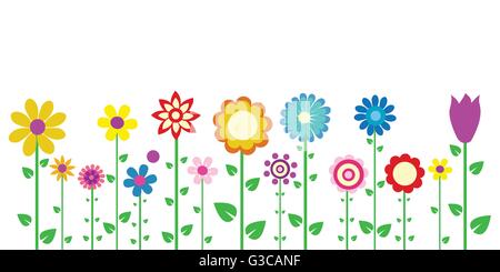 Fleurs de printemps coloré vector illustration Illustration de Vecteur