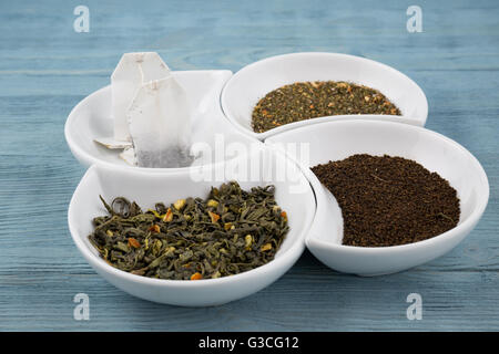 Différents types de thé Banque D'Images