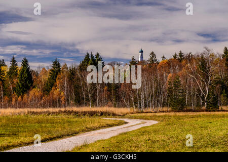 Allemagne, Berlin, Tölz pays, Isarwinkel, Gaißach, vue sur le Attenloher vers Filzen Gaißach Banque D'Images