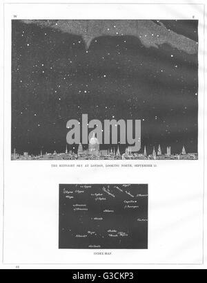Le ciel obscur à Londres : vers le nord, le 15 septembre. St Paul's, print 1869 Banque D'Images