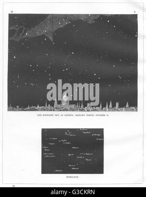 Le ciel obscur à Londres : vers le nord, le 15 octobre. St Paul's, print 1869 Banque D'Images