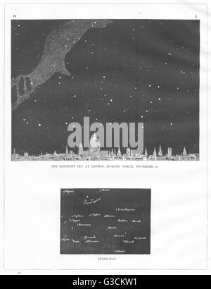 Le ciel obscur à Londres : vers le nord, le 15 novembre. St Paul's, print 1869 Banque D'Images