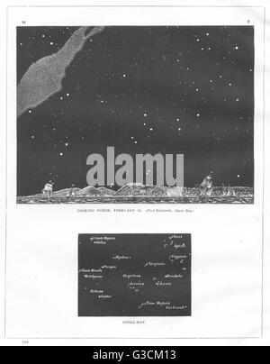 Afrique du Sud : le Nord Midnight,Feb 15 (Port Elizabeth, la baie d'Algoa) 1869 Banque D'Images
