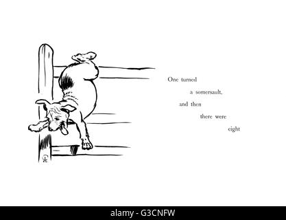 Illustration par Cecil Aldin, dix petits chiens de chiots Banque D'Images