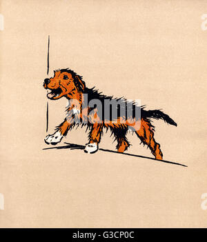 Illustration par Cecil Aldin, le livre de chiots Mongrel Banque D'Images